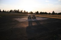 Nebraska - Wyoming border picnic table