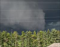 Storm clouds eerily creeping over the landscape, Calgary, Alberta