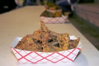 Deep-fried rattlesnake - all bones and grease!