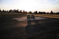 Lone picnic table, Nebraska - Wyoming border