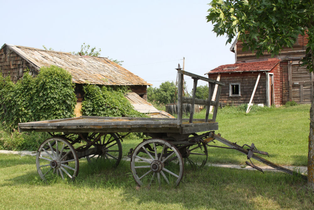 Pioneer wagon, Rowley, Alberta Pioneer wagon, Rowley, Alberta