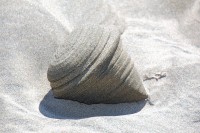 Oceanside, OR, USA beach: sand sculpted by water and wind