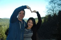 Adrian and Lyanna, Mt. St. Helens in the background