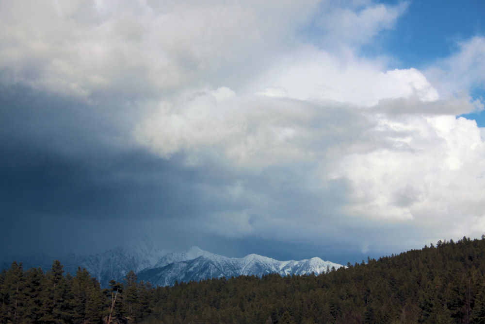 Rocky Mountain Trench, Cranbrook BC, Spring storm Rocky Mountain Trench, Cranbrook BC, Spring storm